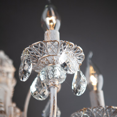 Бра с хрусталем 3305/3  белый с золотом / прозрачный хрусталь — Multielectrika