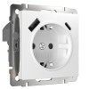 Розетка с заземлением, шторками и USB тип A+C (белый) W1171701 фото 1 &mdash; Multielectrika