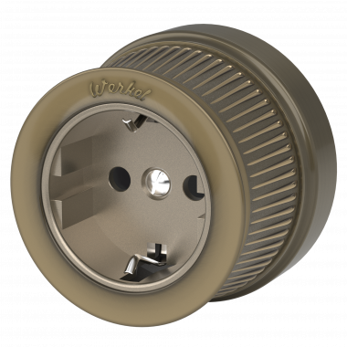 Розетка с заземлением бронзовый ретро W5771012 &mdash; Multielectrika