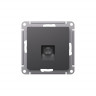 Розетка RJ-45 Systeme Electric AtlasDesign кат. 6A, базальт