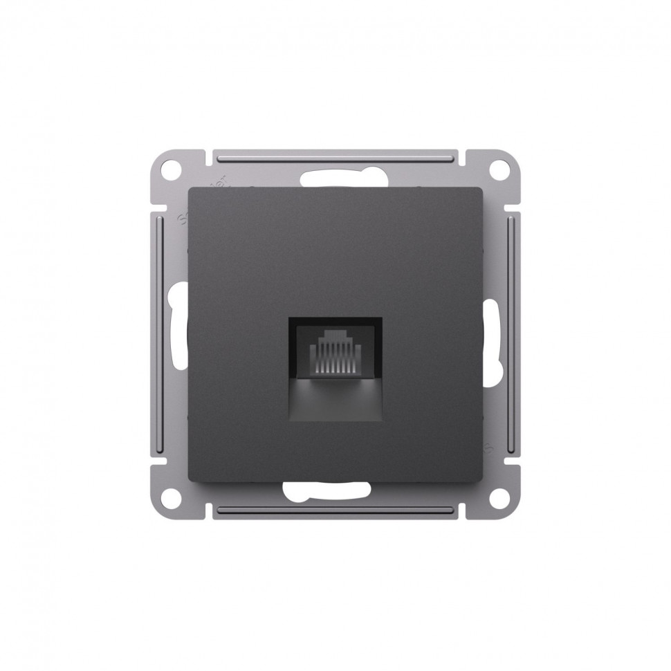 Розетка RJ-45 Systeme Electric AtlasDesign кат. 6A, базальт фото 1 — Multielectrika