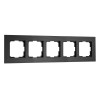 Рамка из металла на 5 постов AluMax черный алюминий W0053508 фото 1 — Multielectrika