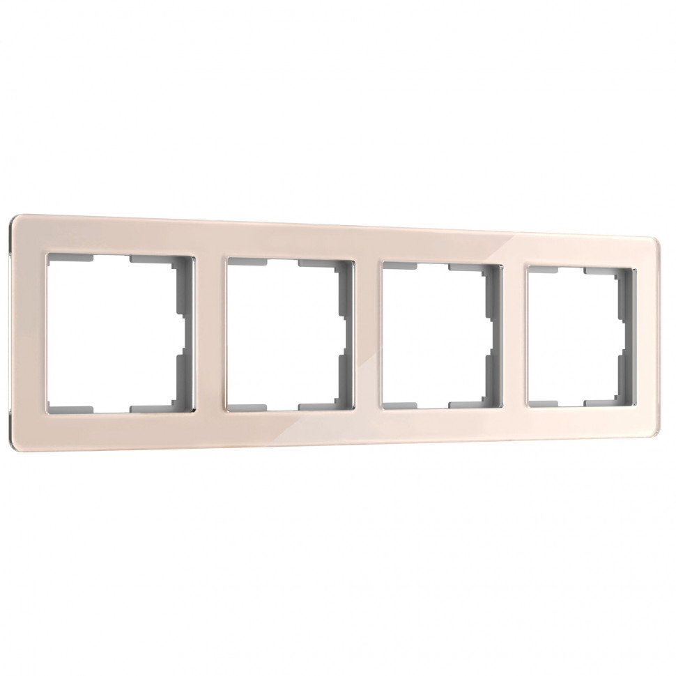 Рамка из акрила на 4 поста Acrylic айвори W0042743 фото 1 — Multielectrika