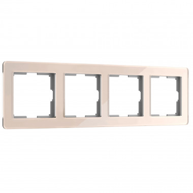 Рамка из акрила на 4 поста Acrylic айвори W0042743 — Multielectrika