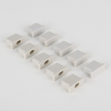 Комплект заглушек для накладного алюминиевого профиля для светодиодной ленты (5 пар) ZLL-2-ALP006 — Multielectrika