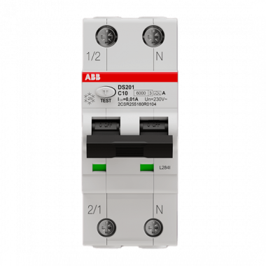 Дифференциальный автомат ABB 1P+N DS201 C10 A10 2CSR255180R0104 — Multielectrika