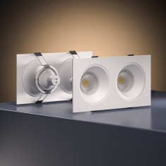 Светильник встраиваемый GU10 черный 15700/02 &mdash; Multielectrika