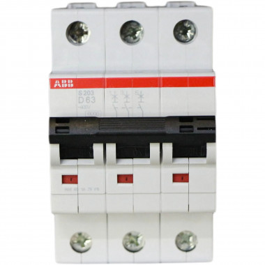 Автоматический выключатель ABB S203 D63 3-полюсный 63А 6кА (хар-ка D) 2CDS253001R0631 &mdash; Multielectrika