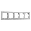 Рамка из поликарбоната на 5 постов Hammer серебряный W0052406 фото 1 — Multielectrika