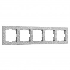 Рамка из поликарбоната на 5 постов Hammer серебряный W0052406 &mdash; Multielectrika