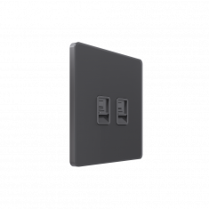 Systeme Infinity, Розетка информационная RJ-45 кат.6 2-я, FSE000788, Вулканический пепел &mdash; Multielectrika