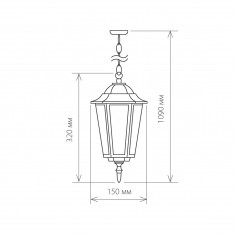 Уличный подвесной светильник GL 1004H черное золото IP44 GL 1004H черное золото &mdash; Multielectrika