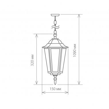 Уличный подвесной светильник GL 1004H черное золото IP44 GL 1004H черное золото — Multielectrika
