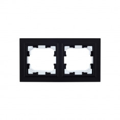 Рамка на 2 поста IP44 IEK Brite РУ-2-БрЧ-44 черная &mdash; Multielectrika