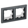 Рамка на 2 поста IP44 IEK Brite РУ-2-БрЧ-44 черная