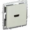 Розетка HDMI IEK Brite РHDMI-0-БрКр бежевая