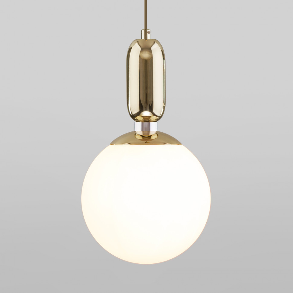 Подвесной светильник со стеклянным плафоном 50197/1 золото фото 1 — Multielectrika