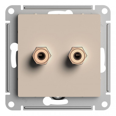 Аудиорозетка двойная Systeme Electric AtlasDesign, песочный — Multielectrika