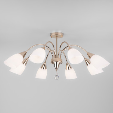 Потолочная люстра со стеклянными плафонами 30149/8 золото — Multielectrika