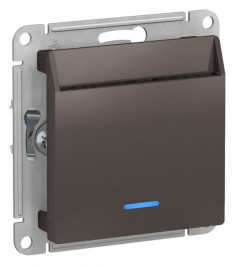 Выключатель для гостиниц Schneider Electric Atlas Design с подсветкой, мокко &mdash; Multielectrika