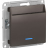 Выключатель для гостиниц Schneider Electric Atlas Design с подсветкой, мокко