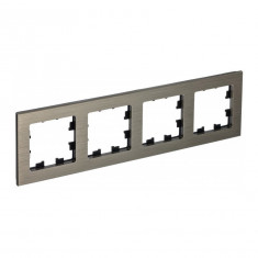 Рамка Schneider Electric Atlas Design Nature на 4 поста, латунь &mdash; Multielectrika