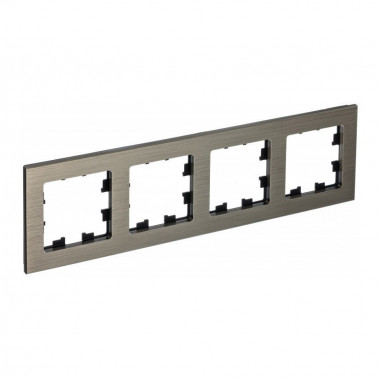 Рамка Schneider Electric Atlas Design Nature на 4 поста, латунь — Multielectrika
