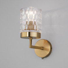 Настенный светильник со стеклянным плафоном 60127/1 латунь &mdash; Multielectrika