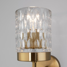 Настенный светильник со стеклянным плафоном 60127/1 латунь &mdash; Multielectrika