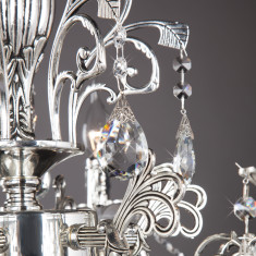 Подвесная люстра с хрусталем 230/6 серебряный &mdash; Multielectrika