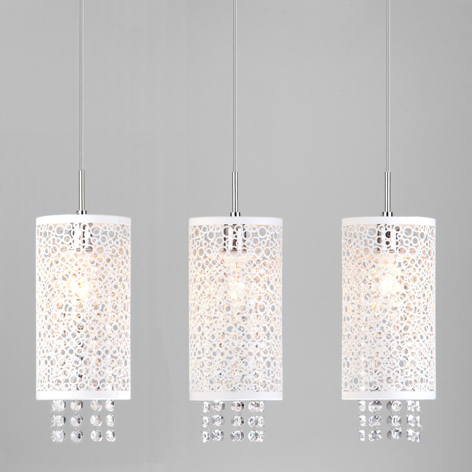 Подвесной светильник с хрусталем 1181/3 хром фото 1 — Multielectrika