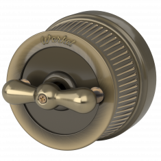 Переключатель/выключатель одноклавишный бронзовый ретро W5712012 &mdash; Multielectrika