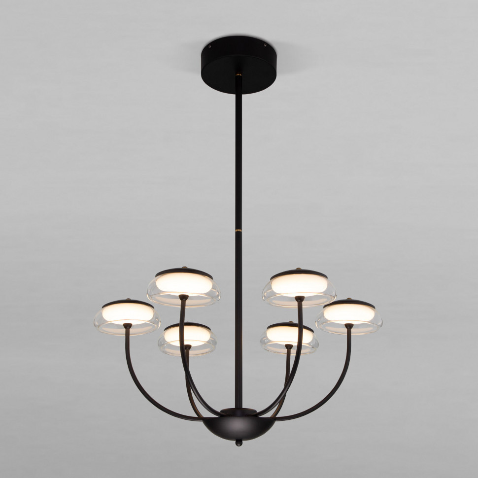 Потолочный светильник со стеклянным плафоном 50388 LED Черный фото 1 — Multielectrika