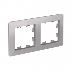 Рамка на 2 поста Systeme Electric AtlasDesign Air алюминий &mdash; Multielectrika