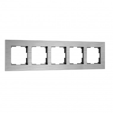 Рамка из металла на 5 постов AluMax алюминий W0053506 &mdash; Multielectrika