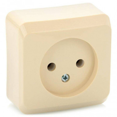 Розетка без заземления со шторками 16А 250B Кремовая Schneider Electric Этюд PA16-002K — Multielectrika