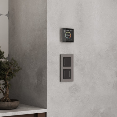 Умный сенсорный терморегулятор с LCD дисплеем дымчатый W1851104 — Multielectrika