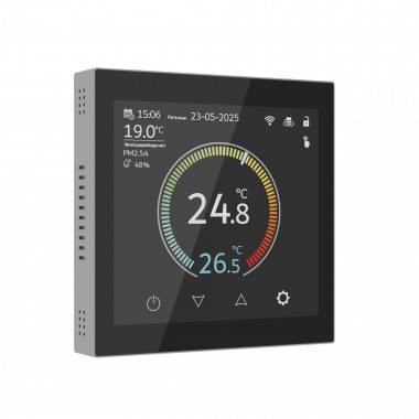 Умный сенсорный терморегулятор с LCD дисплеем дымчатый W1851104 — Multielectrika