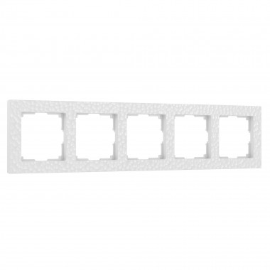 Рамка из поликарбоната на 5 постов Hammer белый W0052401 &mdash; Multielectrika