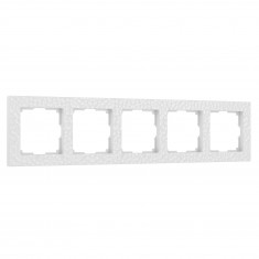 Рамка из поликарбоната на 5 постов Hammer белый W0052401 &mdash; Multielectrika