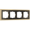 Рамка на 4 поста (золото/черный) WL17-Frame-04 фото 1 — Multielectrika