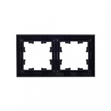 Рамка на 2 поста IEK Brite РУ-2-БрЧ черная — Multielectrika