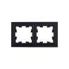 Рамка на 2 поста IEK Brite РУ-2-БрЧ черная фото 4 — Multielectrika