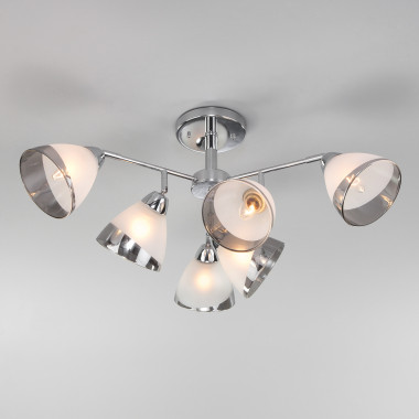 Потолочная люстра с плафонами 30126/6 хром — Multielectrika