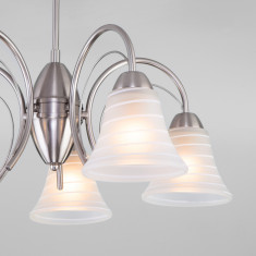 Потолочная люстра со стеклянными плафонами 30173/5 сатин-никель &mdash; Multielectrika