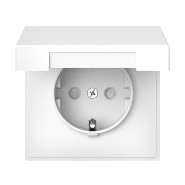 Розетка силовая Systeme Electric ArtGallery со шторками и крышкой, 16А, лотос — Multielectrika