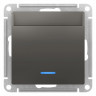 Выключатель для гостиниц Schneider Electric Atlas Design с подсветкой, сталь