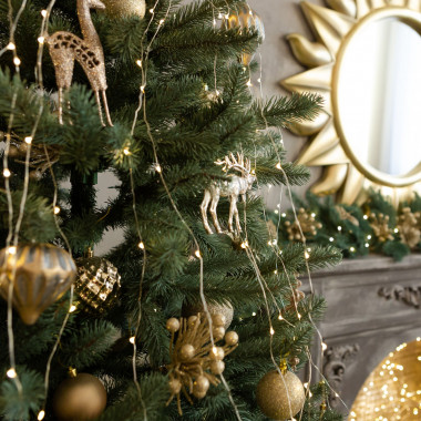 Гирлянда занавес &quot;Роса&quot; теплый белый 2*3м IP20 200-004 теплый белый — Multielectrika