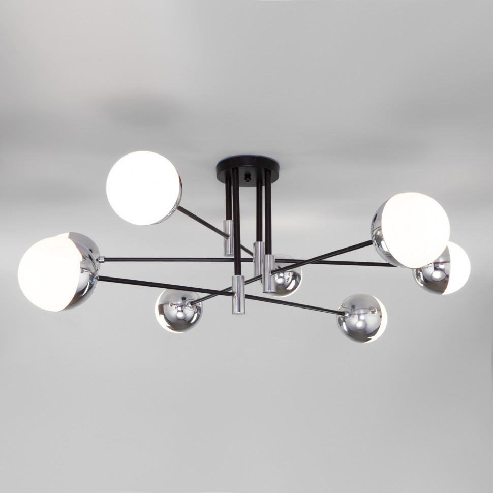 Умная потолочная люстра в стиле лофт 70129/8 хром Smart фото 1 — Multielectrika