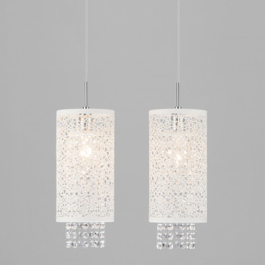 Светильник подвесной с хрусталем 1181/2 хром — Multielectrika